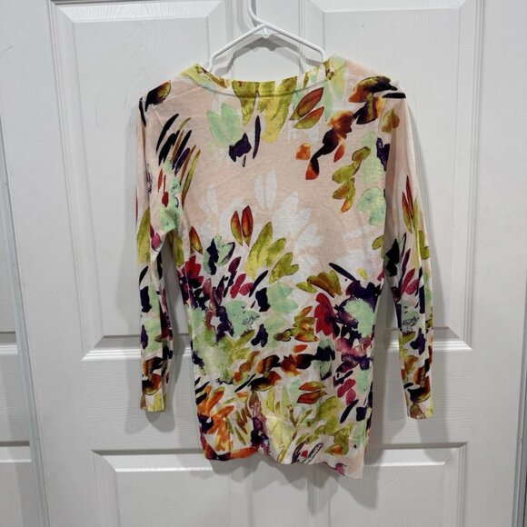 Charlotte Tarantola Floral embroidered cardigan size small? Spring Sweater Top - Picture 5 of 5